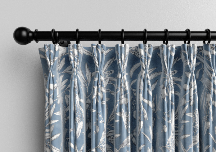 Aviary Velvet, Denim - Made to Measure Curtain - Image 11